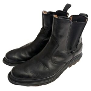Sorel Ace Chelsea Boots Mens 10 Black Leather Waterproof Lug Sole Winter